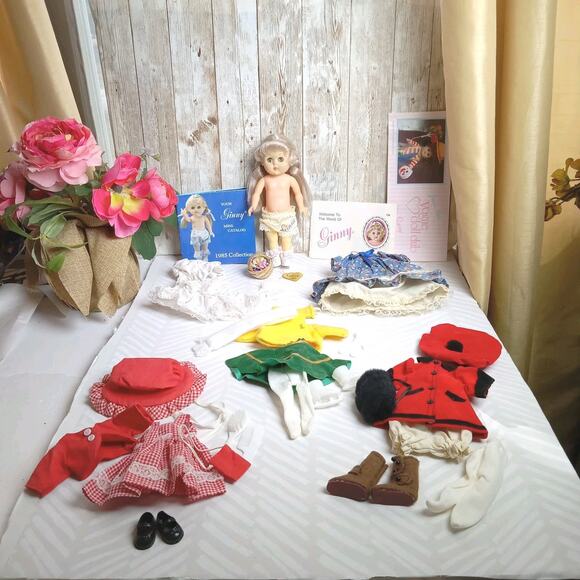 Vintage 1980s Vogue Ginny Doll Clothes Shoes Lot Outfits Original Brochures Tag - Picture 1 of 16